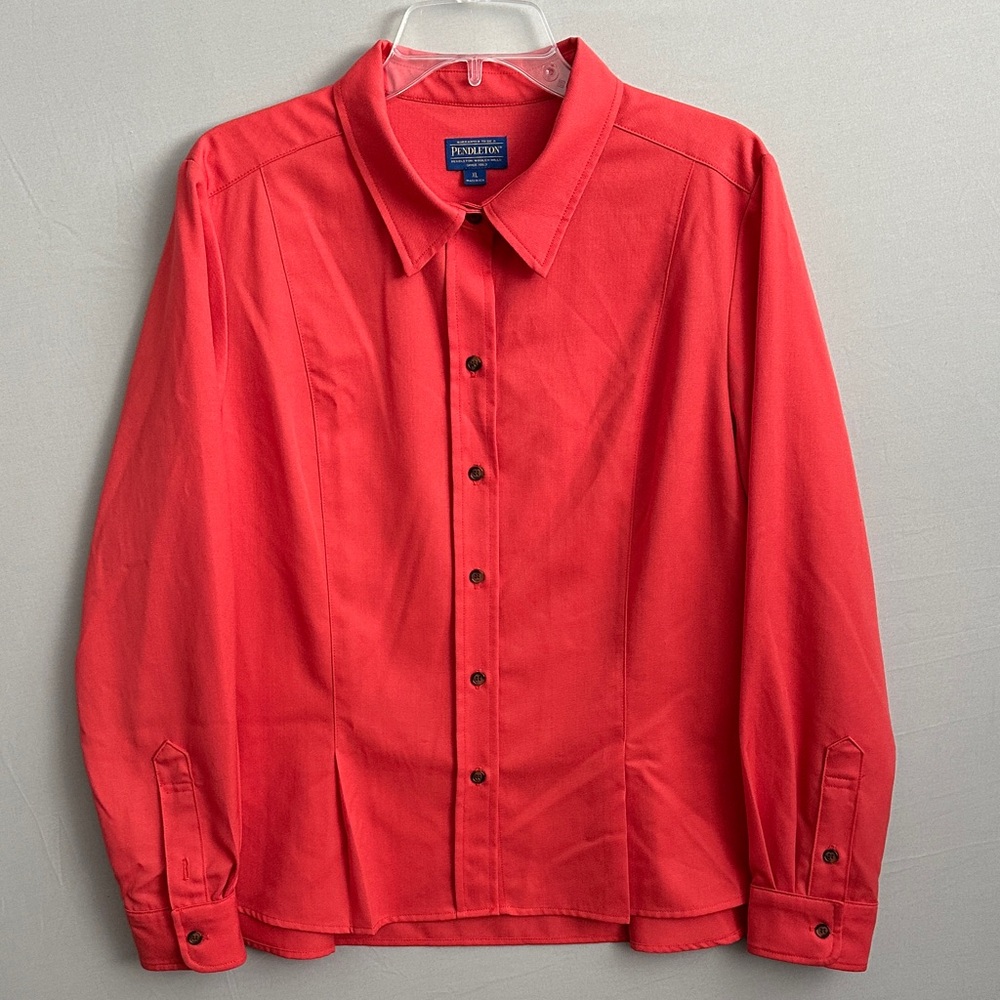 Pendleton Women’s XL 100% Virgin Wool Salmon Long Sleeve Shirt
